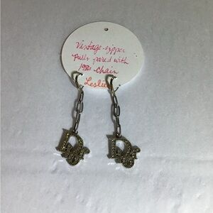 Idlewild Upcycled Jewelry Vintage Dior Silver Dangle Earrings